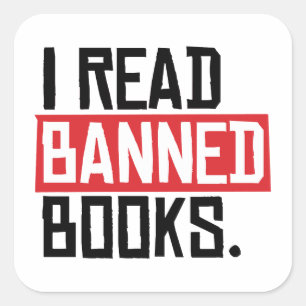 Ik lees boeken zonder vergunning vierkante sticker