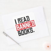 Ik lees boeken zonder vergunning vierkante sticker (Envelop)