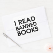 Ik lees boeken zonder vergunning vierkante sticker (Envelop)