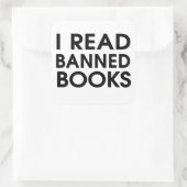 Ik lees boeken zonder vergunning vierkante sticker (Tas)