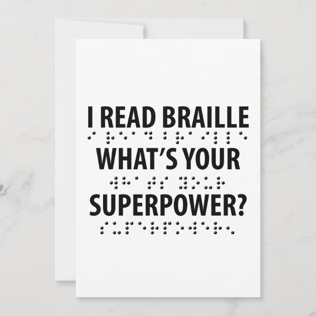 Ik lees braille wat je Superpower is (Voorkant)