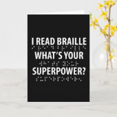 Ik lees braille wat je Superpower is Kaart (Gele Bloem)