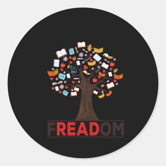 Ik lees dat ik een verboden boekenweek bibliotheca ronde sticker (Voorkant)
