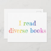 Ik lees Diverse Boeken Briefkaart (Voorkant / Achterkant)