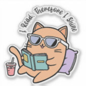 Ik lees, dus ik schijn! sticker (Voorkant)
