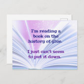 Ik lees een boek over de geschiedenis van... briefkaart (Voorkant / Achterkant)