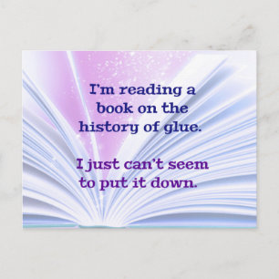 Ik lees een boek over de geschiedenis van... briefkaart