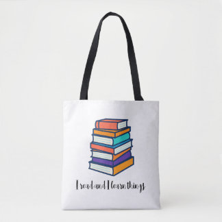 Ik lees en leer dingen tote bag