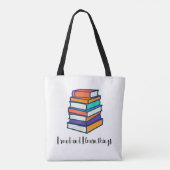 Ik lees en leer dingen tote bag (Achterkant)