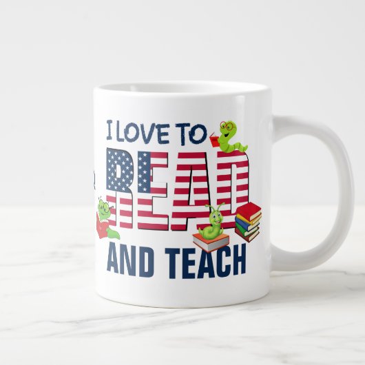 IK LEES EN LEER GRAAG HET MONOGRAM VAN DE AMERIKAA GROTE KOFFIEKOP (Rechts)