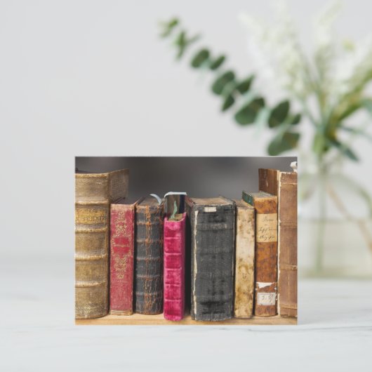 Ik lees graag Antiek boeken Briefkaart (Staand voorkant)