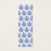 Ik lees graag Bladwijzer van blauwe konijnen Mini Visitekaartjes (Achterkant)