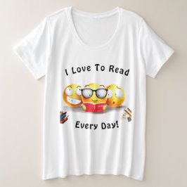 Ik lees graag boeken grote maat t-shirt