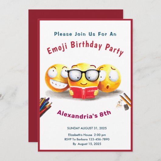 Ik lees graag boeken kaart (Voorkant / Achterkant)