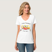 Ik lees graag boeken Lezer Boekenwurm Fun Custom T-shirt (Voorkant volledig)