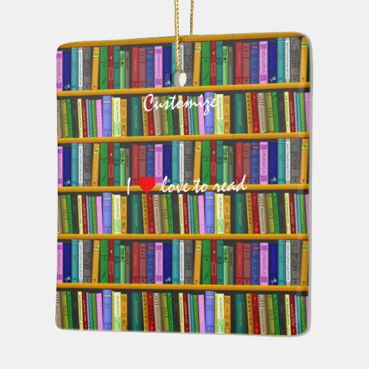 Ik lees graag boeken Thunder_Cove Keramisch Ornament (Links)