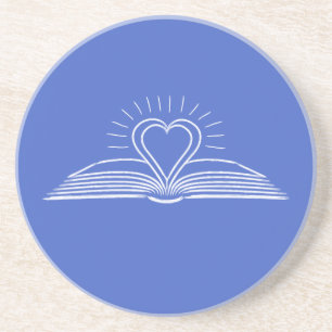 Ik lees graag boeken voor de boekenliefhebber zandsteen onderzetter