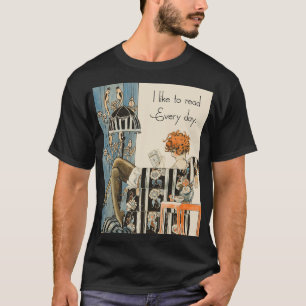 Ik lees graag elke dag voor boekenoverzichten t-shirt