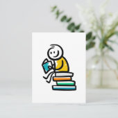 Ik lees graag feestdagenkaart (Staand voorkant)