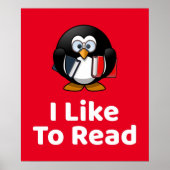 Ik lees graag het Poster van Penguin (Voorkant)