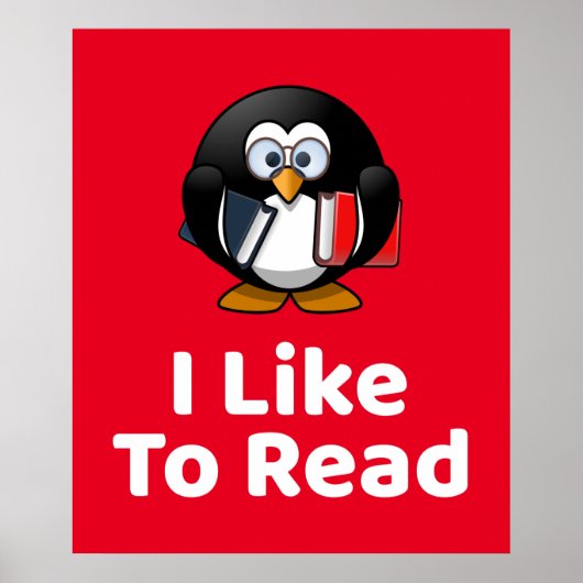 Ik lees graag het Poster van Penguin (Voorkant)