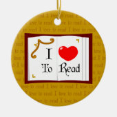 Ik lees graag keramisch ornament (Voorkant)