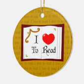 Ik lees graag keramisch ornament (Links)