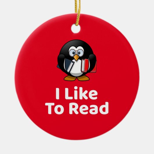 Ik lees graag keramisch ornament (Voorkant)