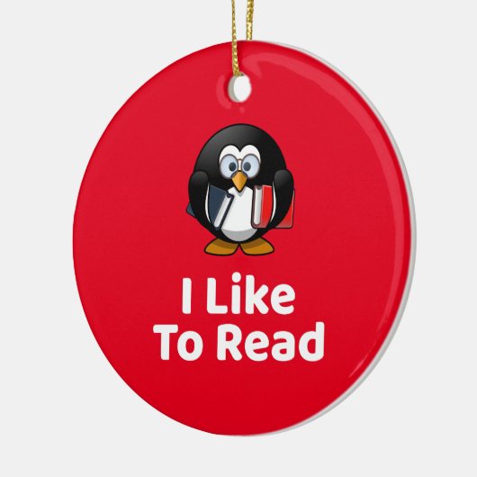 Ik lees graag keramisch ornament (Links)