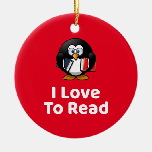 Ik lees graag keramisch ornament (Voorkant)