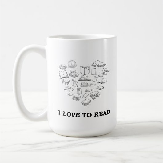 Ik lees graag koffiemok (Links)