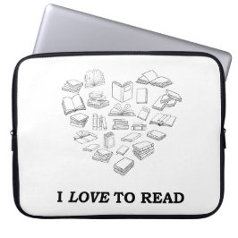 Ik lees graag laptop sleeve