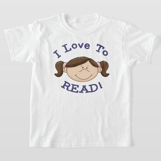 Ik lees graag meisje t-shirt (Laagn)