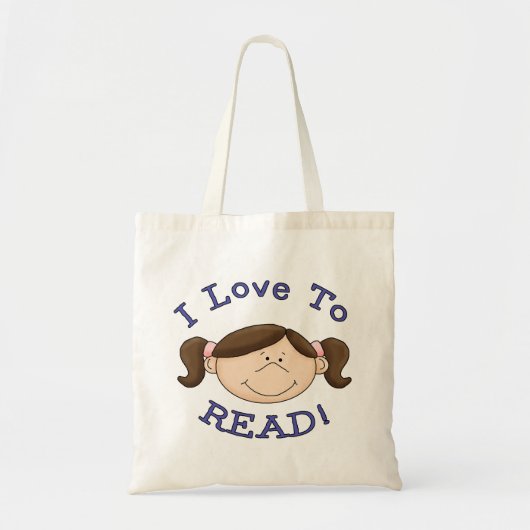Ik lees graag meisje tote bag (Voorkant)