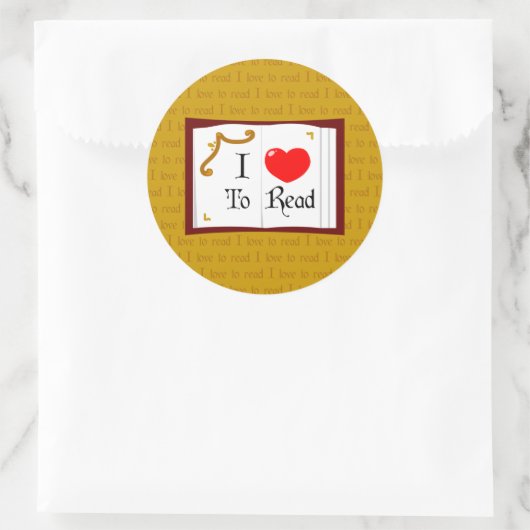 Ik lees graag ronde sticker (Tas)