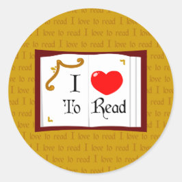Ik lees graag ronde sticker