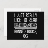 Ik lees graag verboden boeken, oké? briefkaart (Voorkant / Achterkant)
