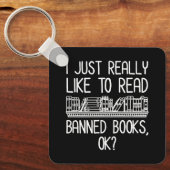 Ik lees graag verboden boeken, oké? sleutelhanger (Voorkant)