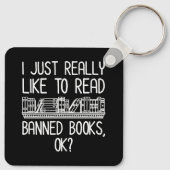 Ik lees graag verboden boeken, oké? sleutelhanger (Achterkant)