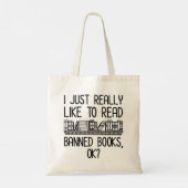 Ik lees graag verboden boeken, oké? tote bag (Achterkant)