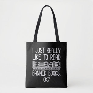 Ik lees graag verboden boeken, oké? tote bag