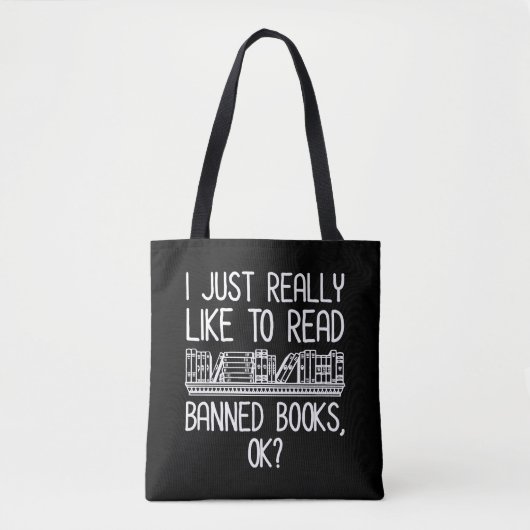 Ik lees graag verboden boeken, oké? tote bag (Voorkant)