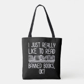 Ik lees graag verboden boeken, oké? tote bag (Achterkant)