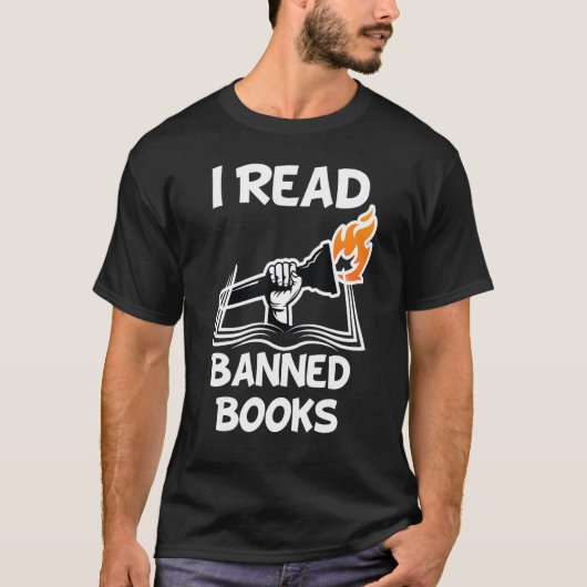 Ik lees het bibliofofielboek van verboden boekjes, t-shirt (Voorkant)