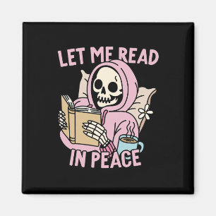 Ik Lees In Vrede Grappige Geest Leest Boek Hallowe Magneet