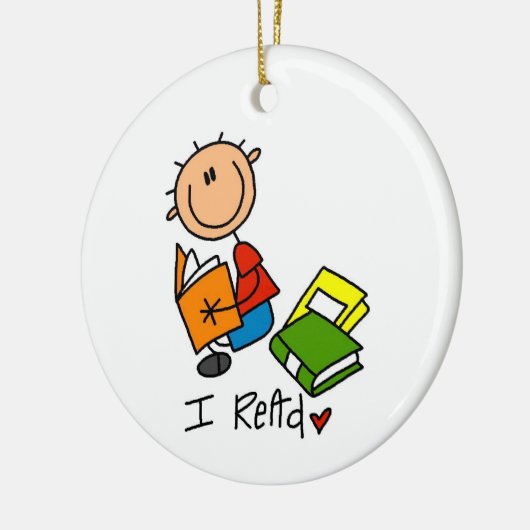 Ik lees keramisch ornament (Links)