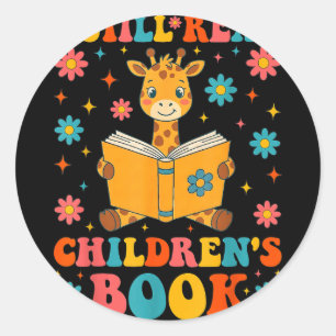 Ik lees kinderboeken leuke leesgrafiek ronde sticker