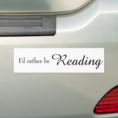Ik Lees Liever Bumpersticker (Op auto)