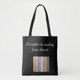 Ik lees liever de canvas tas van Jane Austen