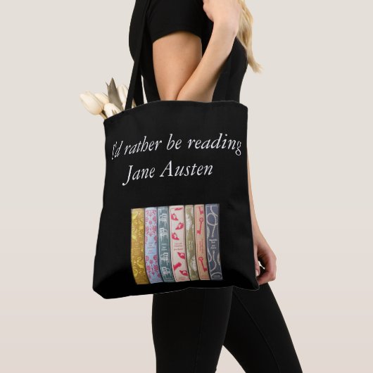 Ik lees liever de canvas tas van Jane Austen (Dichtbij)